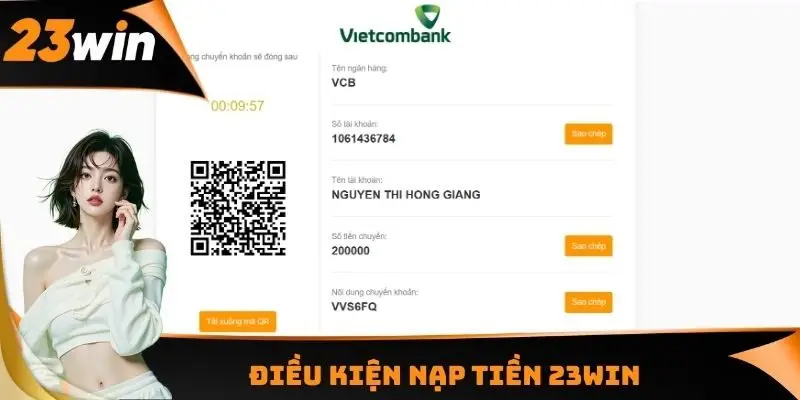 Nạp Tiền 23WIN - Nghiên Cứu Về Điều Kiện Thanh Toán Chi Tiết 1 Điều kiện nạp tiền 23WIN